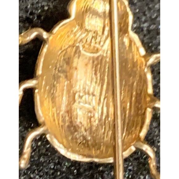 14K Gold, Red and Yellow Ladybug Stick Pin Vintage Eclectic - Picture 7 of 8